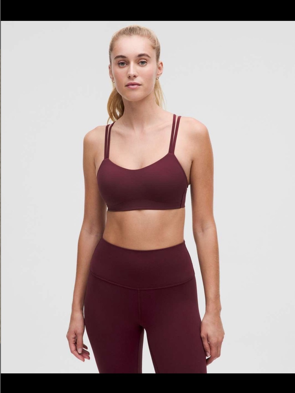 Lululemon Burgundy Bay Women’s Like A Cloud B/C Cup Sports Bra